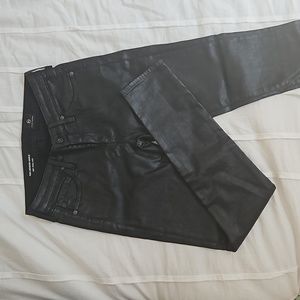 Adriano Goldschmeid High-Rise Ankle Faux Leather Skinny Pants